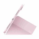 For iPad Air 13 2024 Baseus Minimalist Series Y-shaped Tri-fold Leather Tablet Case(Pink) - 2