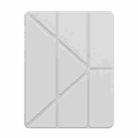 For iPad Air 13 2024 Baseus Minimalist Series Y-shaped Tri-fold Leather Tablet Case(Grey) - 1