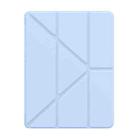 For iPad Pro 11 2024 Baseus Minimalist Series Y-shaped Tri-fold Leather Tablet Case(Blue) - 1