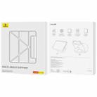 For iPad Pro 13 2024 Baseus Minimalist Series Y-shaped Tri-fold Magnetic Leather Tablet Case(White) - 3