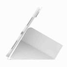 For iPad Air 13 2024 Baseus Minimalist Series Y-shaped Tri-fold Magnetic Leather Tablet Case(White) - 2