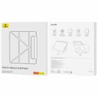 For iPad Air 13 2024 Baseus Minimalist Series Y-shaped Tri-fold Magnetic Leather Tablet Case(White) - 3