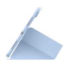 For iPad Air 13 2024 Baseus Minimalist Series Y-shaped Tri-fold Magnetic Leather Tablet Case(Blue) - 2