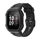 For Huami Amazfit Ares 1908 Silicone Watch Band(Black) - 1