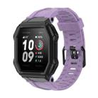 For Huami Amazfit Ares 1908 Silicone Watch Band(Light Purple) - 1