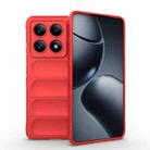 For Xiaomi 14T Pro 5G Global Magic Shield TPU + Flannel Phone Case(Red) - 1