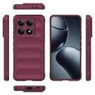 For Xiaomi 14T Pro 5G Global Magic Shield TPU + Flannel Phone Case(Wine Red) - 3