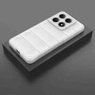 For Xiaomi 14T Pro 5G Global Magic Shield TPU + Flannel Phone Case(White) - 2