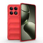 For Xiaomi 14T 5G Global Magic Shield TPU + Flannel Phone Case(Red) - 1