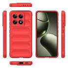 For Xiaomi 14T 5G Global Magic Shield TPU + Flannel Phone Case(Red) - 3