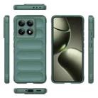 For Xiaomi 14T 5G Global Magic Shield TPU + Flannel Phone Case(Dark Green) - 3