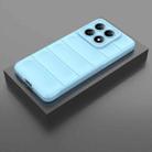 For Xiaomi 14T 5G Global Magic Shield TPU + Flannel Phone Case(Light Blue) - 2