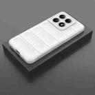 For Xiaomi 14T 5G Global Magic Shield TPU + Flannel Phone Case(White) - 2