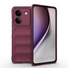 For Xiaomi Poco M7 Pro 5G Magic Shield TPU + Flannel Phone Case(Wine Red) - 1