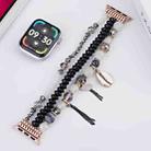 For Apple Watch 46mm / 49mm / 45mm / 44mm Shell Beads Chain Watch Band(Black) - 2