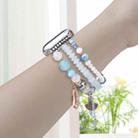 For Apple Watch 46mm / 49mm / 45mm / 44mm Shell Beads Chain Watch Band(Light Blue) - 3