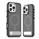 For iPhone 16 Pro Max Dual-Color Skin Feel Magsafe Phone Case with Holder(Grey) - 1