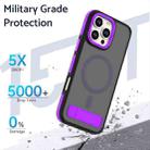 For iPhone 16 Pro Max Dual-Color Skin Feel Magsafe Phone Case with Holder(Purple) - 2