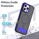 For iPhone 16 Pro Max Dual-Color Skin Feel Magsafe Phone Case with Holder(Blue) - 2