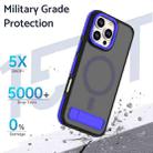 For iPhone 15 Pro Max Dual-Color Skin Feel Magsafe Phone Case with Holder(Blue) - 2