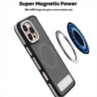 For iPhone 15 Pro Dual-Color Skin Feel Magsafe Phone Case with Holder(Grey) - 3