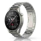 For Huawei Watch GT 5 / GT 4 46mm Button Style Three Beads Titanium Steel Quick Release Watch Band(Titanium Color) - 1