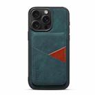 For iPhone 14 / 13 ESEBLE E2 Retro Texture Card Slots MagSafe RFID Leather Case(Dark Green) - 2