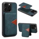 For iPhone 13 Pro ESEBLE E2 Retro Texture Card Slots MagSafe RFID Leather Case(Dark Green) - 1