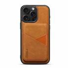For iPhone 13 Pro Max ESEBLE E2 Retro Texture Card Slots MagSafe RFID Leather Case(Yellow) - 2