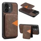 For iPhone 16 Plus ESEBLE E2 Retro Texture Card Slots MagSafe RFID Leather Case(Coffee) - 1