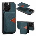 For iPhone 16 Pro Max ESEBLE E2 Retro Texture Card Slots MagSafe RFID Leather Case(Dark Green) - 1