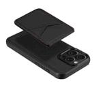 For iPhone 13 Pro Max ESEBLE E3 Plain Texture Card Slots MagSafe RFID Leather Case(Black) - 3