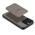 For iPhone 14 Pro ESEBLE E3 Plain Texture Card Slots MagSafe RFID Leather Case(Grey) - 3