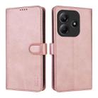 For Redmi Note 14 5G AZNS Skin Feel Calf Texture Flip Leather Phone Case(Rose Gold) - 2