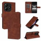 For Redmi Note 14 5G AZNS Skin Feel Calf Texture Flip Leather Phone Case(Brown) - 1