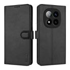 For Redmi Note 14 Pro 5G AZNS Skin Feel Calf Texture Flip Leather Phone Case(Black) - 2