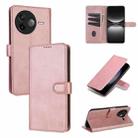 For Redmi K80 AZNS Skin Feel Calf Texture Flip Leather Phone Case(Rose Gold) - 1