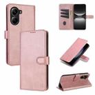 For Redmi Turbo 4 / Xiaomi Poco X7 Pro AZNS Skin Feel Calf Texture Flip Leather Phone Case(Rose Gold) - 1