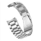 For Huawei Watch GT 5 41mm Curved Flat Buckle Three Beads Stainless Steel Watch Band(Silver) - 2