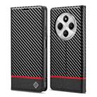 For Redmi 14C 4G LC.IMEEKE Carbon Fiber Texture Flip Leather Phone Case(Horizontal Black) - 1