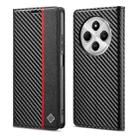 For Redmi 14C 4G LC.IMEEKE Carbon Fiber Texture Flip Leather Phone Case(Vertical Black) - 1