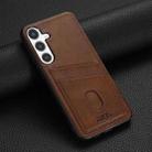 For Samsung Galaxy S24 5G AZNS K1 Series Card Slot Business Phone Case(Brown) - 2