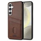 For Samsung Galaxy S24+ 5G AZNS K1 Series Card Slot Business Phone Case(Brown) - 1