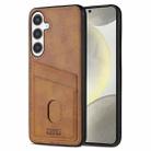 For Samsung Galaxy S24+ 5G AZNS K1 Series Card Slot Business Phone Case(Yellow) - 1