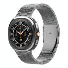 For Samsung Galaxy Watch Ultra 47mm Safety Buckle Pure Titanium Watch Band(Grey) - 1