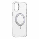 For iPhone 16 Plus Baseus SkyRing Series 360 Ring Holder Magsafe Phone Case(Transparent) - 1