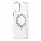 For iPhone 16 Baseus SkyRing Series 360 Ring Holder Magsafe Phone Case(Transparent) - 1