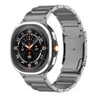 For Samsung Galaxy Watch Ultra 47mm Three Beads Tortoise Buckle Titanium Steel Watch Band(Grey) - 1