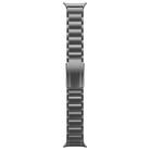 For Samsung Galaxy Watch Ultra 47mm Three Beads Tortoise Buckle Titanium Steel Watch Band(Grey) - 3