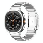 For Samsung Galaxy Watch Ultra 47mm Three Beads Tortoise Buckle Titanium Steel Watch Band(Silver) - 1